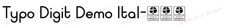 Typo Digit Demo Ital字体转换